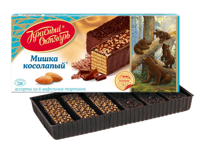 CAKE WAFFLE MISHKA KOSOLAPIY 6/220GR KRASNIY OKTYABR