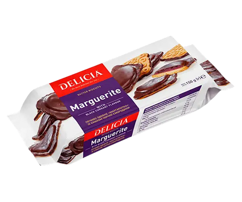 BISCUITS BUTTER W/BLACK CURRANT FLAVOR MARGUERITE 12/150GR DELICIA