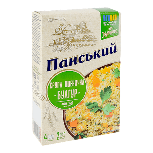 WHEAT GROATS BULGUR 20/(4X100GR) HUTOROK PANSKIY N6173