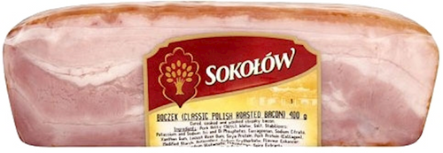 BACON CURED&SMOKED/ BOCZEK PIECZONY CHUNK SOKOLOW 15/15LB N0100SL5104