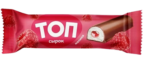 CHEESE BAR GLAZED W/RASPBERRY FLAVOR TOP 18/40GR SAVUSHKIN PRODUCT N3765
