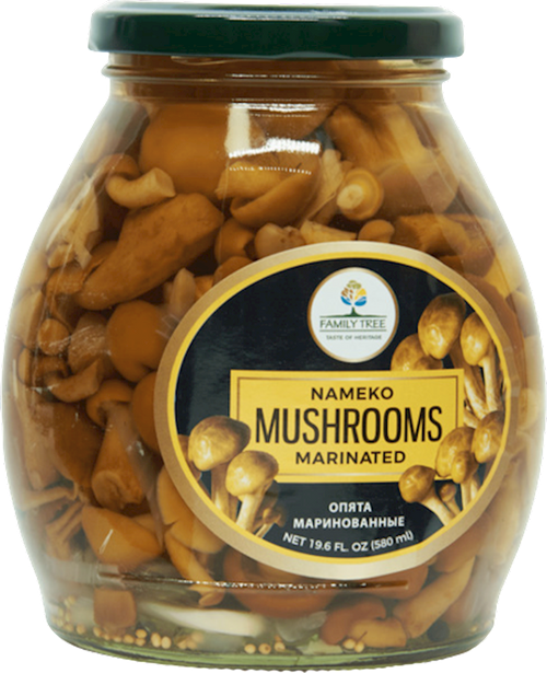 MUSHROOMS NAMEKO MARINATED 12/580ML FAMILY TREE