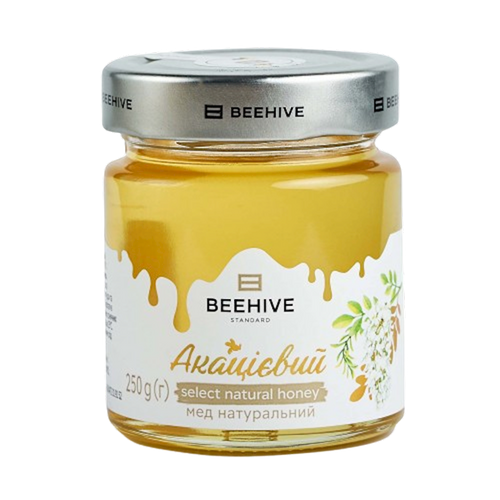 HONEY ACACIA 8/250GR GLASS BEEHIVE UKRAINE #19