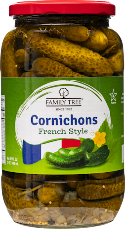 CORNICHONS PICKLED FRENCH STYLE 12/946ML FAMILY TREE N62