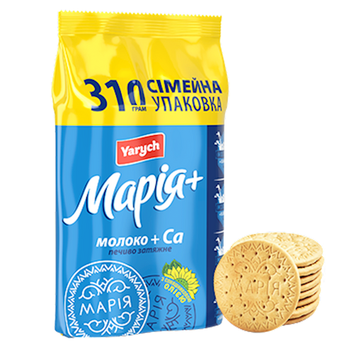 BISCUITS MARIA W/MILK&CALCIUM FAMILY PACK 18/310GR YARYCH UKRAINE