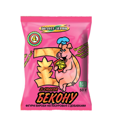 CORN SNACK W/BACON 60/50GR ZOLOTE ZERNO N99