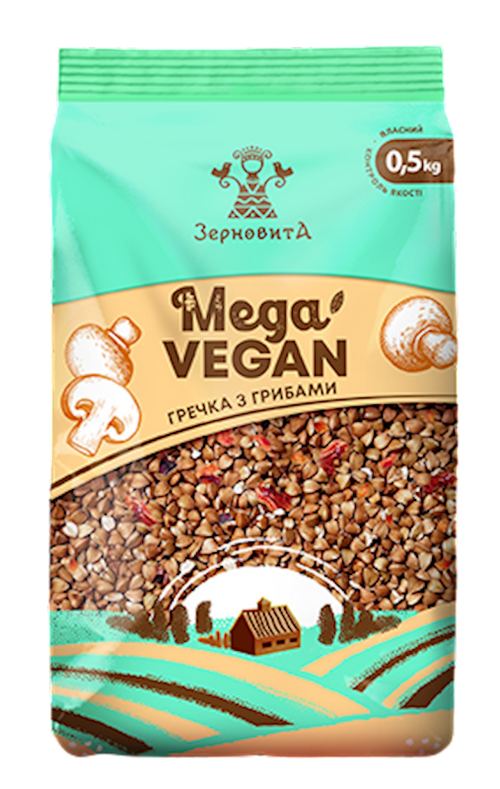 BUCKWHEAT W/MUSHROOMS&VEGETABLES 10/500GR ZERNOVYTA