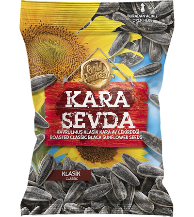 SUNFLOWER SEEDS ROASTED CLASSIC KARA SEVDA 14/250GR GOLD HARVEST