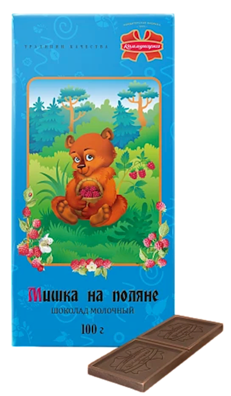 CHOCOLATE BAR MILK MISHKA NA POLYANE 20/100GR KOMMUNARKA N362