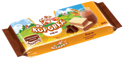 WAFFLES KOROVKA W/CHOCO FLAVOR 11/300GR ROT FRONT