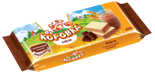 WAFFLES KOROVKA W/CHOCO FLAVOR 11/300GR ROT FRONT