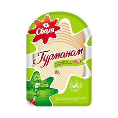 CHEESE GURMANAM SMOKED SLICED 14/150GR SVALIA LITHUANIA SV127