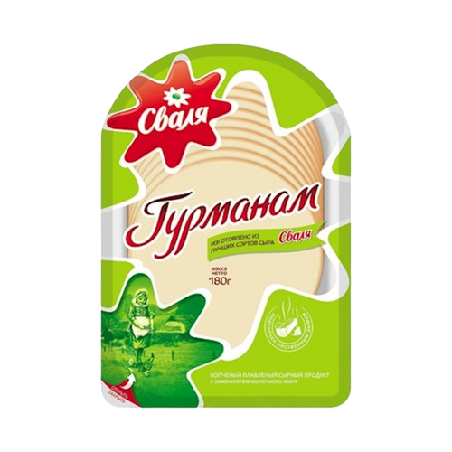 CHEESE GURMANAM SMOKED SLICED 14/150GR SVALIA LITHUANIA SV127