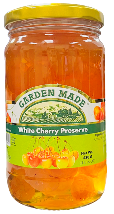 PRESERVE WHITE CHERRY 12/430GR GARDEN MADE N24