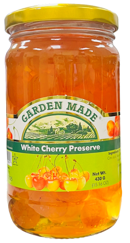PRESERVE WHITE CHERRY 12/430GR GARDEN MADE N24