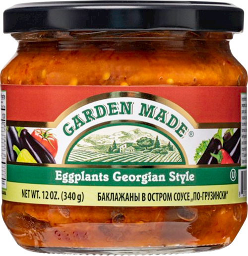 EGGPLANTS GEORGIAN STYLE 6/12 OZ (340GR) GARDEN MADE BULGARIA N49046