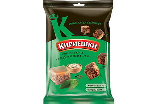 DRY BREAD RYE W/HOLODETS&HORSERADISH FLAVOR 28/100GR KIRIESHKI NMBC261