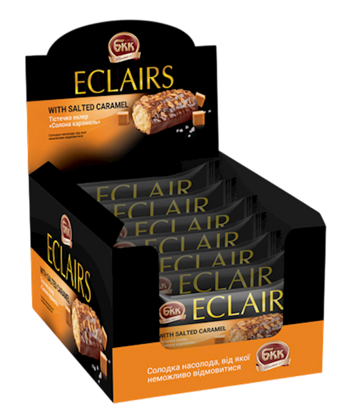 ECLAIRS W/SALTED CARAMEL 4/(10X60GR) BKK UKRAINE N6042