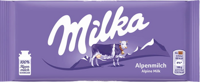 CHOCOLATE BAR MILK ALPINE 25/90GR MILKA GERMANY N4317923