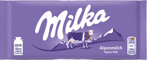 CHOCOLATE BAR MILK ALPINE 25/90GR MILKA GERMANY N4317923