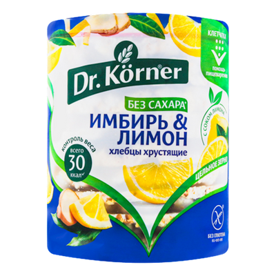 HLEBTSI DR.KORNER CORN RICE GINGER LEMON 20/90GR RUSSIA N1754
