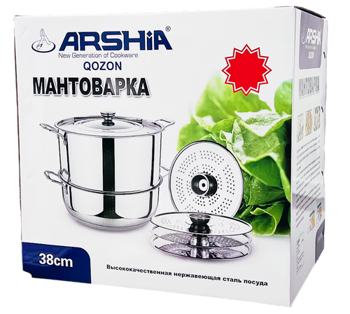 PAN FOR MANTI STAINLESS STEEL  38CM BY PC  ARSHIA  UZBEKISTAN