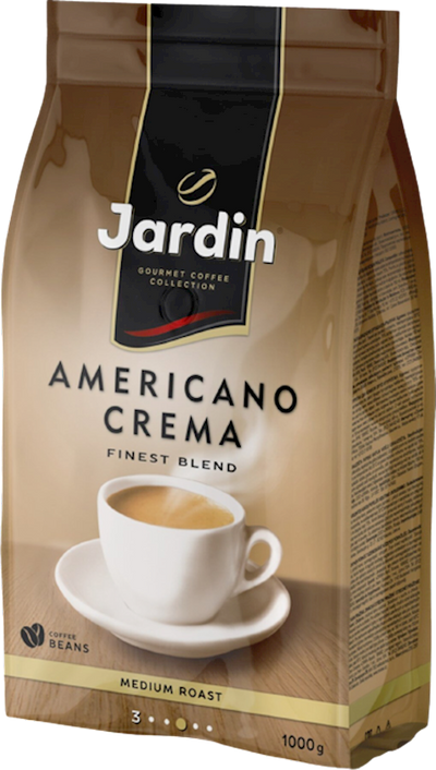 COFFEE BEANS PREMIUM AMERICANO CREMA DARK ROAST 6/1000GR JARDIN