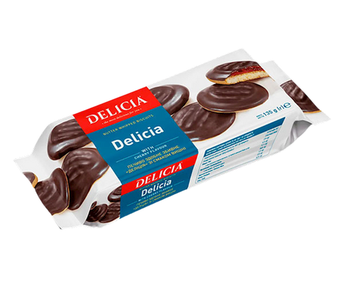 BISCUITS BUTTER WHIPPED W/CHERRY FLAVOR 12/135GR DELICIA