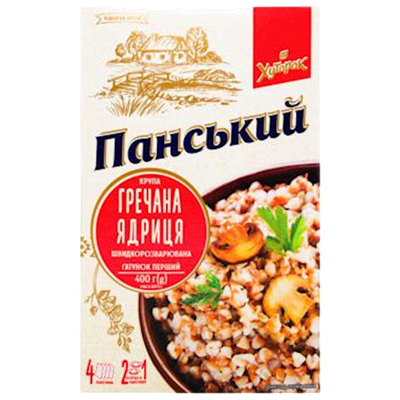 BUCKWHEAT GROATS 20/(4X100GR) HUTOROK PANSKIY N6165