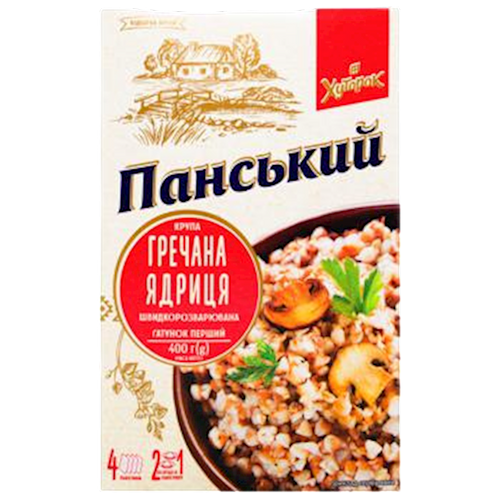 BUCKWHEAT GROATS 20/(4X100GR) HUTOROK PANSKIY N6165