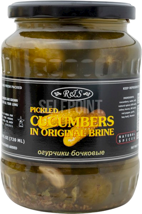 CUCUMBERS PICKLED ORIGINAL IN  BRINE 12/720ML R&S N1021