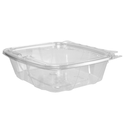 CONTAINER SQUARE CLEAR WITH FLAT LID 200/24OZ/710ML NCH24DEF