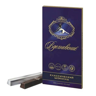 CHOCOLATE BAR VDOHNOVENIE DARK CLASSIC 17/90GR BABAEVSKIY(4)