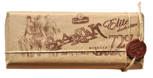 CHOCOLATE BAR BITTER ELITE 72% 2/1000GR CRAFT SPARTAK N4411