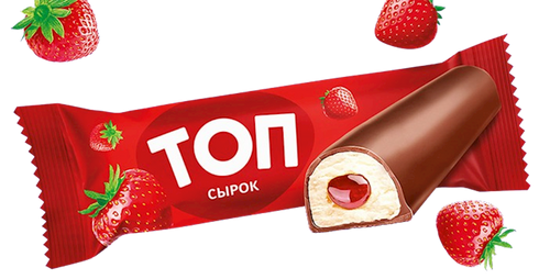 CHEESE BAR GLAZED W/STRAWBERRY TOP 18/40GR SAVUSHKIN PRODUCT N3415