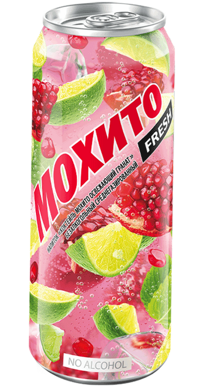 SOFT DRINK MOJITO POMEGRANATE 24/0.45L OCHAKOVO