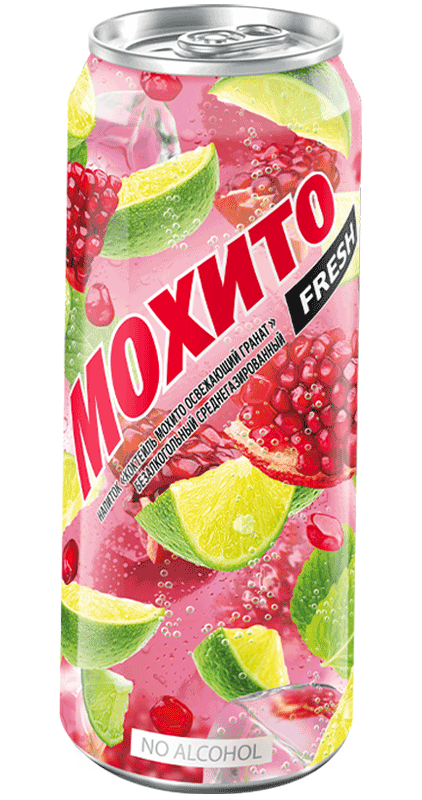 SOFT DRINK MOJITO POMEGRANATE 24/0.45L OCHAKOVO