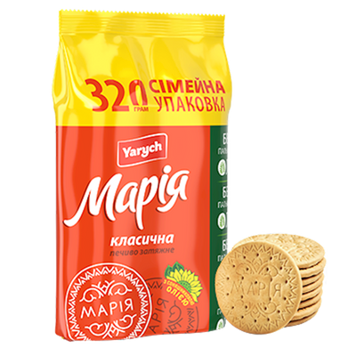 BISCUITS MARIA CLASSIC FAMILY PACK 18/320GR YARYCH UKRAINE