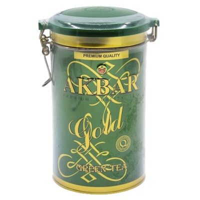 TEA AKBAR GREEN LEAF GOLD TIN 24/275GR SRI-LANKA
