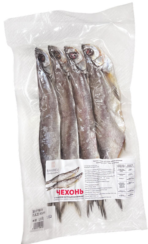 DRIED SALTED SABRE (CHEHON) GUTTED HEAD ON V/P 1/8.8LB BAKREU UKRAINE N70000015