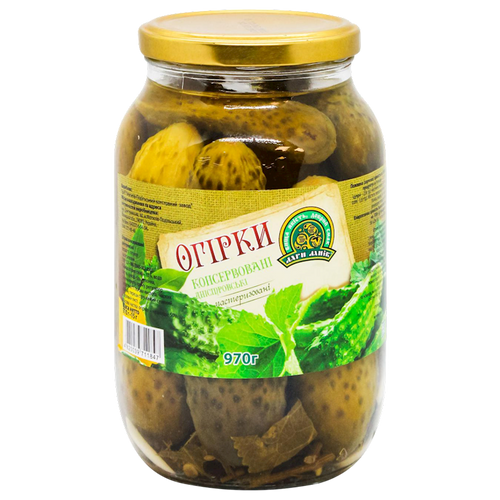 CUCUMBERS CANNED DNISTROVSKI 6/970GR DARY LANIV