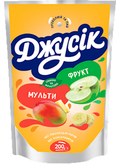 JUICE DRINK MULTIFRUIT 10/0.2L JUICIK UKRAINE N421