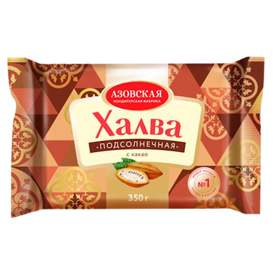 HALVA SUNFLOWER W/COCOA 16/350GR  AZOVSKAYA