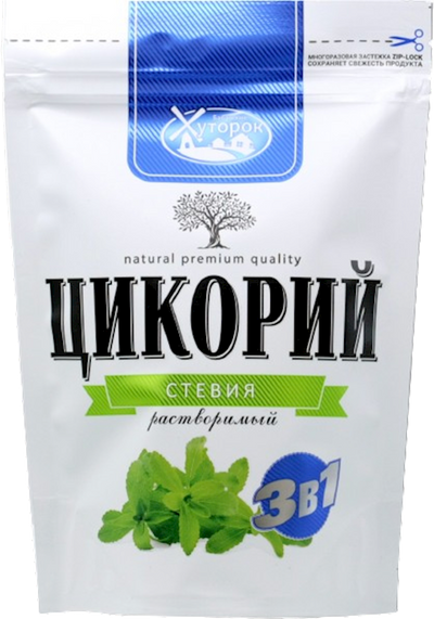 CHICORY POWDER W/CREAM FLAVOR&STEVIA BABUSHKIN HUTOROK 12/130GR N10447 RUSSIA