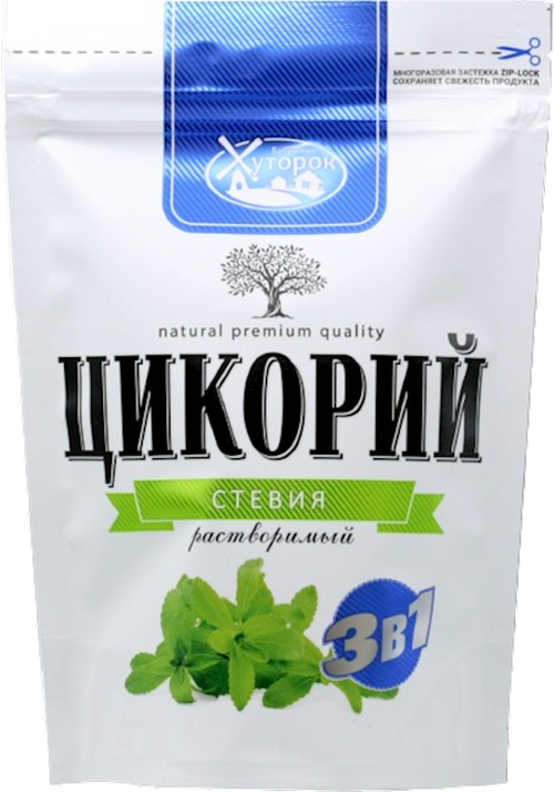 CHICORY POWDER W/CREAM FLAVOR&STEVIA BABUSHKIN HUTOROK 12/130GR N10447 RUSSIA