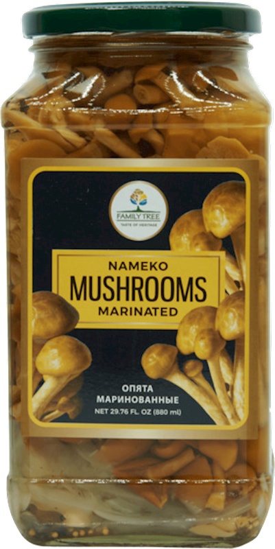 MUSHROOMS NAMEKO MARINATED 12/880ML FAMILY TREE