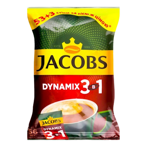 COFFEE STICKS INSTANT JACOBS DYNAMIX 3IN1 10/(56X12.5GR) N291
