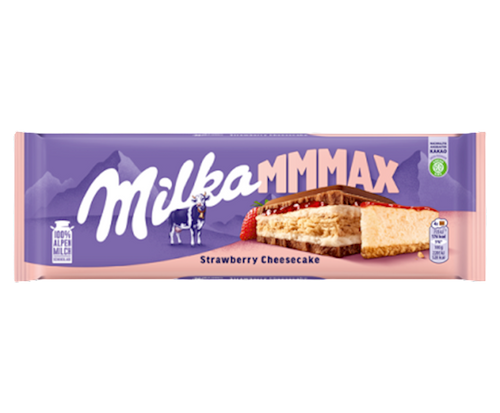 CHOCOLATE BAR MMMAX STRAWBERRY CHEESECAKE 12/300GR MILKA  AUSTRIA N4256635