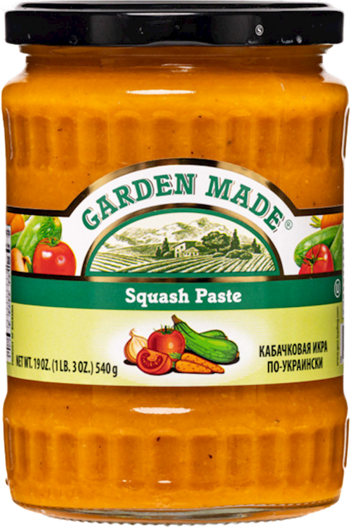 SQUASH PASTE UKRAINIAN STYLE 12/19OZ GARDEN MADE BULGARIA N04688