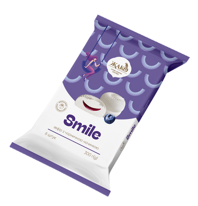 MARSHMALLOW W/BLUEBERRY FLAVOR SMILE 10/300GR ZHAKO N3060701